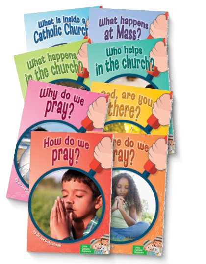 Little Catholic Explorers: The Church and Prayer Set of 8 Books