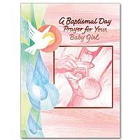 A Baptismal Day Prayer for Your Baby Girl Baptism Card pack of 10 cards