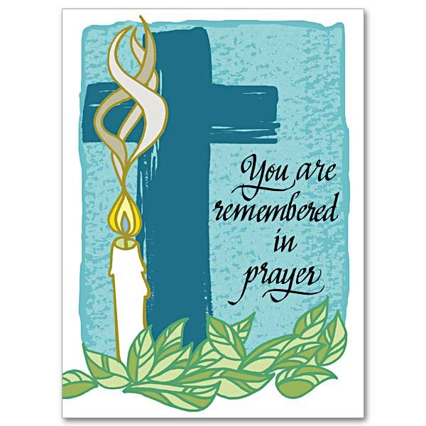 You Are Remembered in Prayer- Get well Card pack of 10