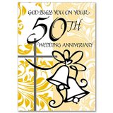God Bless You on Your 50th Wedding Anniversary - pack of 5 cards