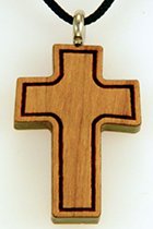 Cherry wood outline wooden cross
