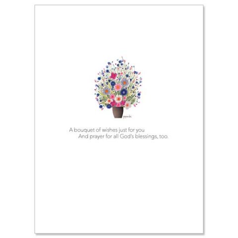 A Bouquet of Wishes Just for You Birthday card pack of 10