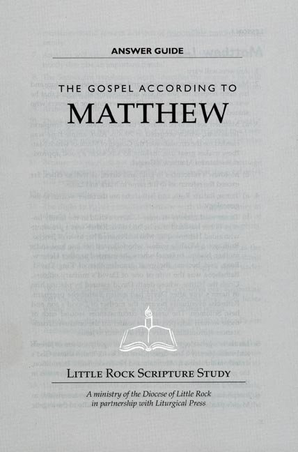 Gospel According to Matthew Answer Guide 
