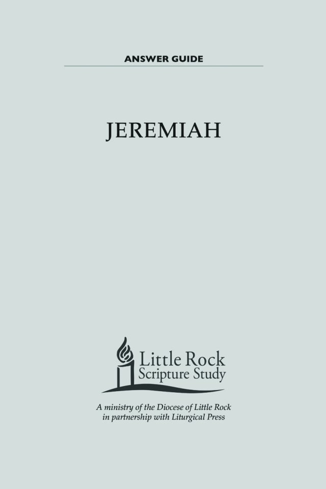 Jeremiah Answer Guide 