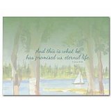 And This Is What He Promised - Celebration of Life Sympathy Card pack of 10 cards
